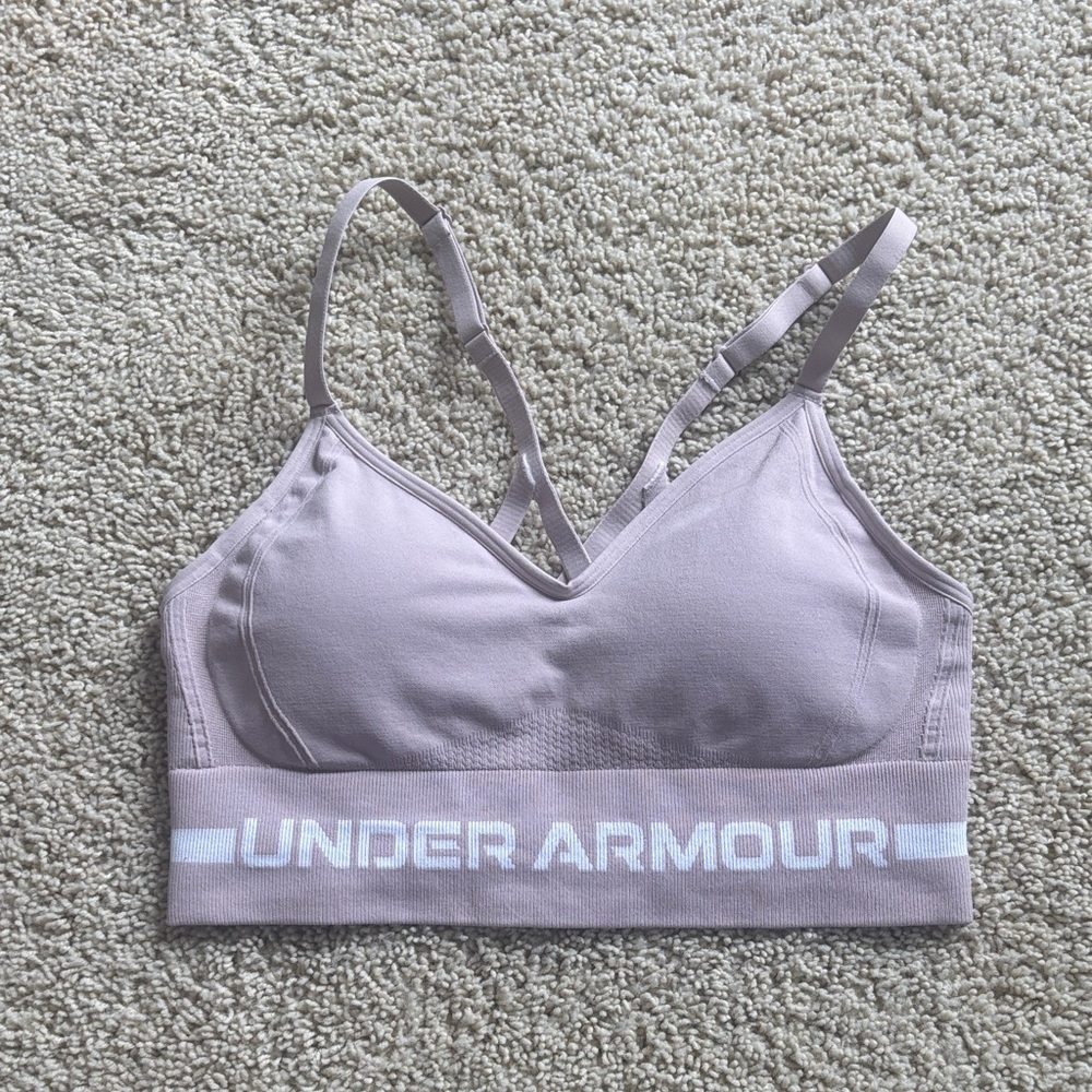 Under Armour Dusty Pink Seamless Light-Impact Sports Bra
